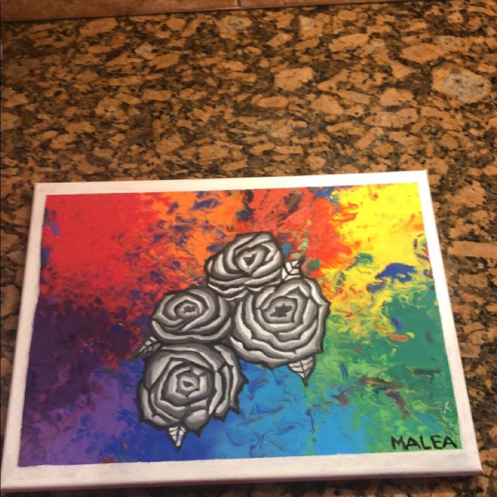 Hand painted roses